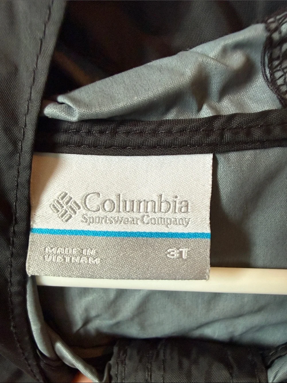 Columbia Black Hooded Windbreaker Jacket - Youth